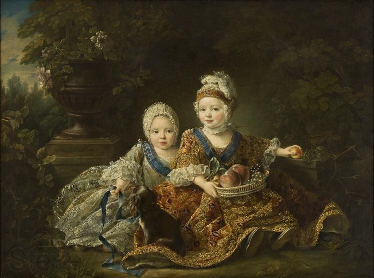 Francois-Hubert Drouais Duke of Berry and the Count of Provence at Norge oil painting art